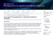 Journal of Perspectives in Applied Academic Practice